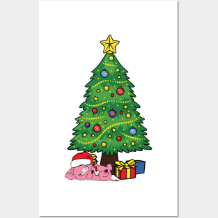 Pig Christmas Posters and Art